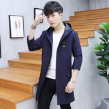 四季款春季中长款风衣流行时尚男装休闲夹克男爆款外套8929-P45，男装夹克，星座301D(原星座1004-8）