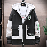 数据好~2021新款休闲夹克男青年潮流拼色工装夹克外套JK898-P55，男装夹克，星座301D(原星座1004-8）