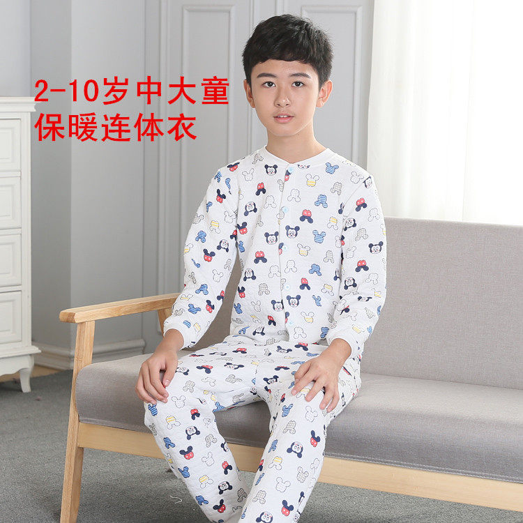 2-3-5-6-8岁儿童连体衣睡衣冬季加厚保暖男童宝宝睡衣睡袋女孩