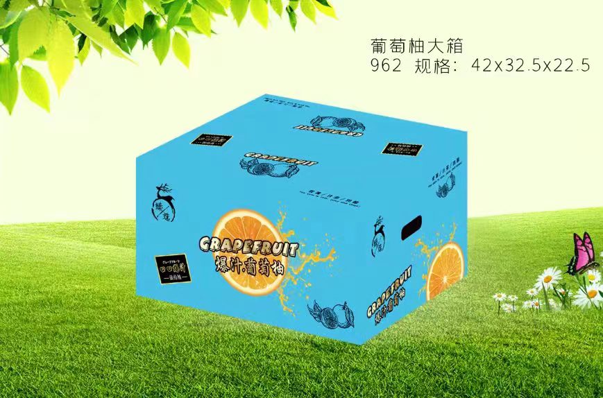 臻选爆汁葡萄柚包装盒水果礼盒纸箱子手提纸箱纸盒子