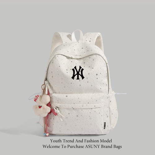 潮牌星星大容量轻便女双肩书包