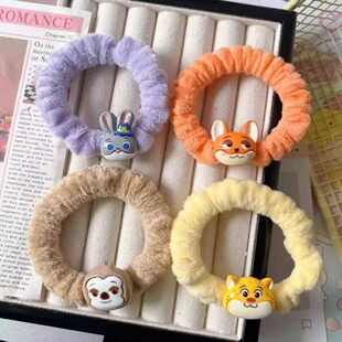 儿童可爱卡通疯狂动物城朱迪尼克发圈甜美皮筋网红超萌发绳女兔子