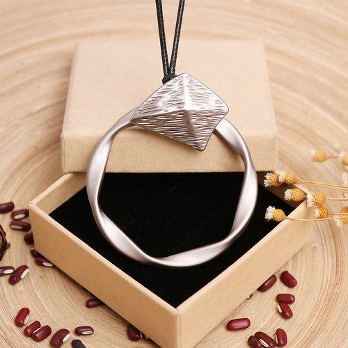 欧美风个性百搭女金属项链挂件