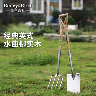 Berry&Bird加厚不锈钢大铲子铁锹铁铲户外挖土种植农具BB园艺工具