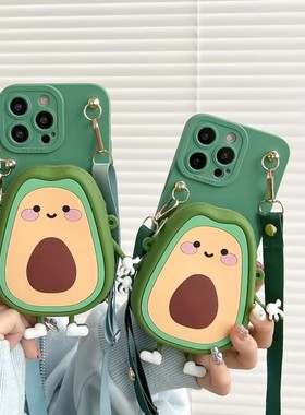 零钱包卡通适用苹果15/iphone/华为荣耀/OPPO/VIVO小米手机壳可爱保护套斜挎