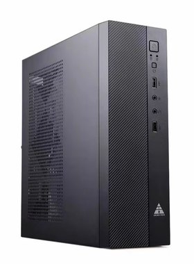 金河田台式电脑迷你主机箱壳小型紧凑卧式小1U带电源套装MATX iTX