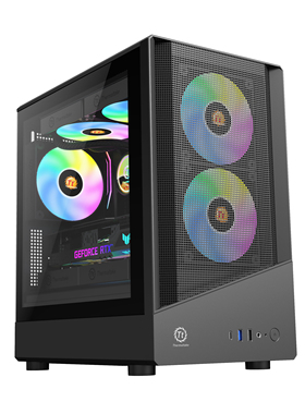 途腾TT电脑机箱AK47玻璃侧透M-ATX主板240水冷前透散热光影mini