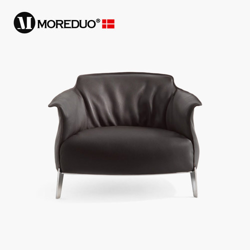 MOREDUO/意式极简客厅沙发椅全真皮Archibald Gran 卧室单椅家用