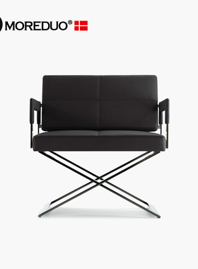 MOREDUO/意式真皮沙发椅客厅扶手椅卧室单椅极简Aster X Armchair
