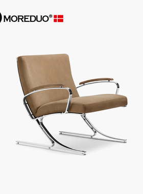 MOREDUO/意式现代真皮沙发椅Berlin Chair客厅单人休闲椅极简家具
