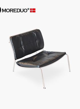 MOREDUO/ 意式单椅Frog lounge chair设计师真皮沙发椅客厅休闲椅