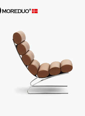 MOREDUO/意式现代沙发椅Sinus Lounge Chair客厅休闲躺椅真皮复古