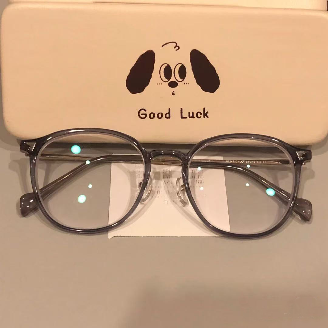 透灰色近视眼镜男女100有度数150/200/250/300/350/400/500/600度