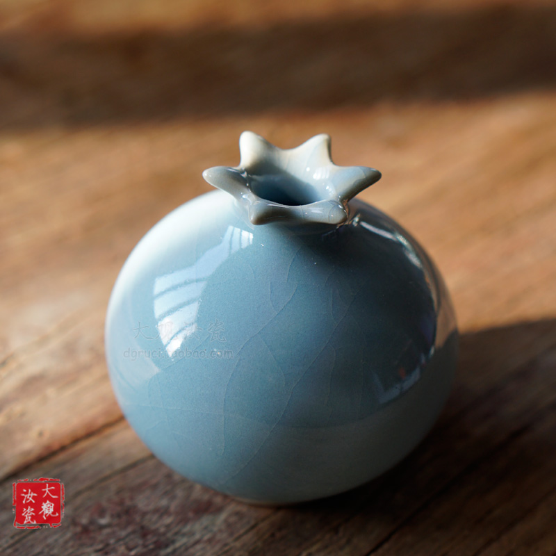 汝州原产地大观汝瓷摆件 石榴瓶 石榴尊 一级品朱家汝 朱法喜作品高性价比高么？