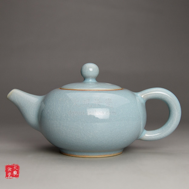 汝州原产大观汝瓷茶壶  朱家汝窑 朱法喜 如意壶 一级品