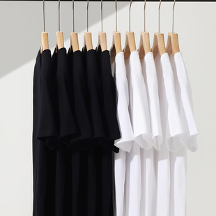 230g新疆棉重磅纯棉圆领男女T恤白短袖 打底衫 宽松半袖 内搭 基础款