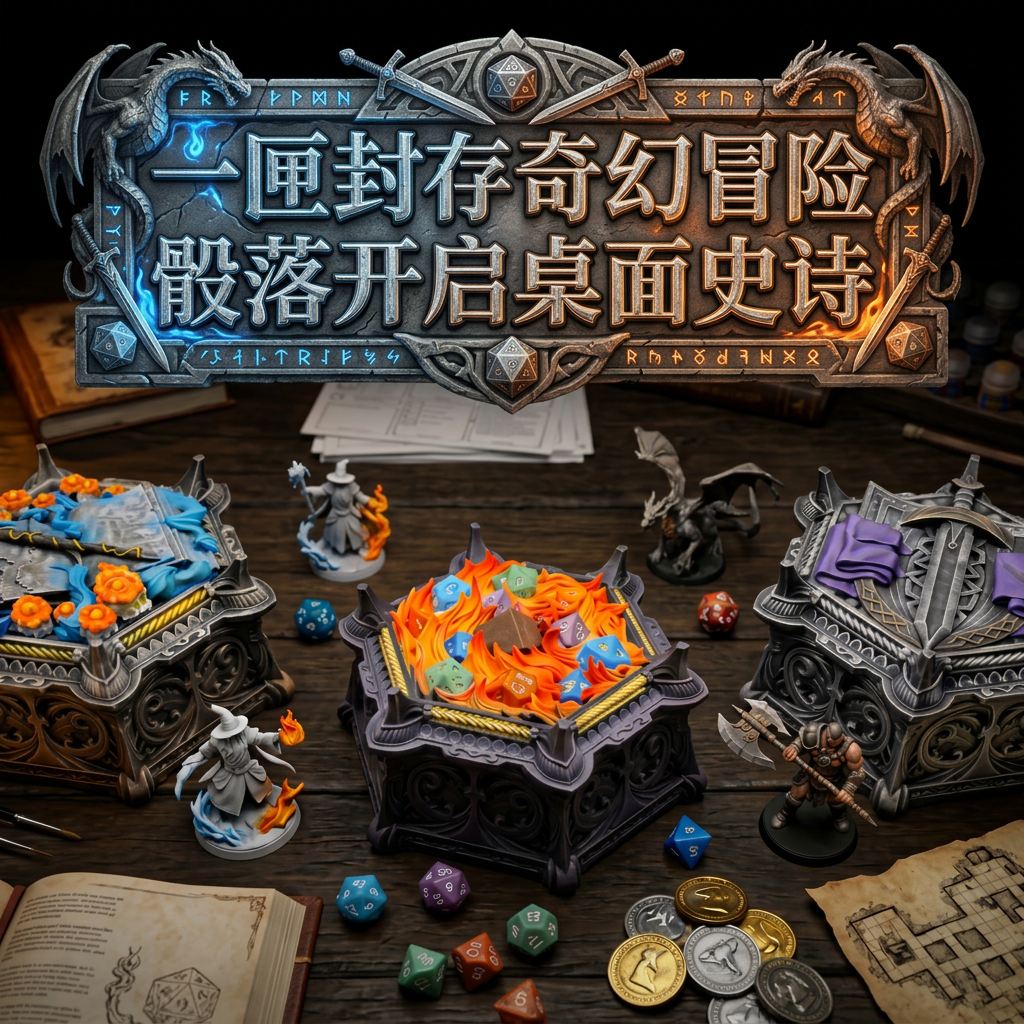 Loot授权正版奇幻主题骰盒收纳盒桌游道具龙城骰子盒惊喜礼物