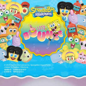 新品海绵宝宝萌物系列盲盒2代派大星蟹老板公仔手办摆件装饰玩具