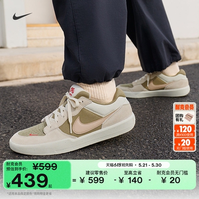 Nike耐克FORCE58陆冲透气滑板鞋