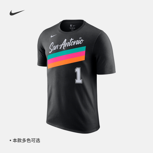 Nike耐克NBA马刺队男子短袖T恤