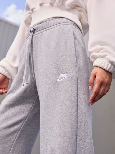 Nike, зимние трикотажные мягкие штаны для отдыха, средняя посадка, свободный крой, с вышивкой