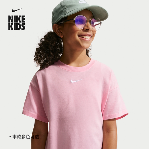 Nike耐克宽松纯棉大童短袖T恤