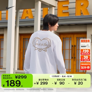 耐克男子纯棉长袖T恤针织棉柔软舒适耐穿NIKE SPORTSWEAR IO9761