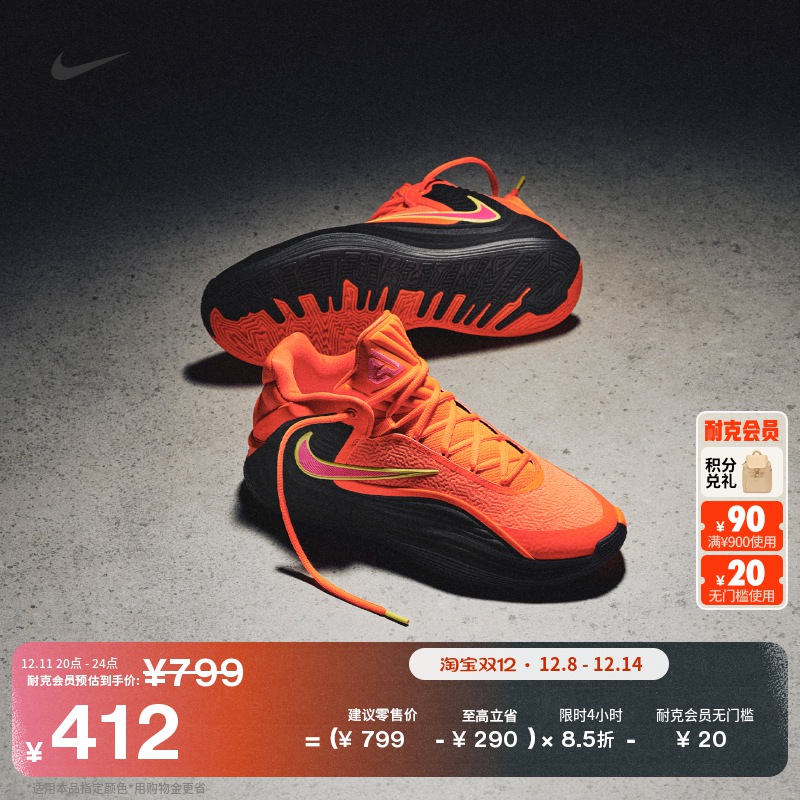 Nike耐克字母哥户外男实战篮球鞋