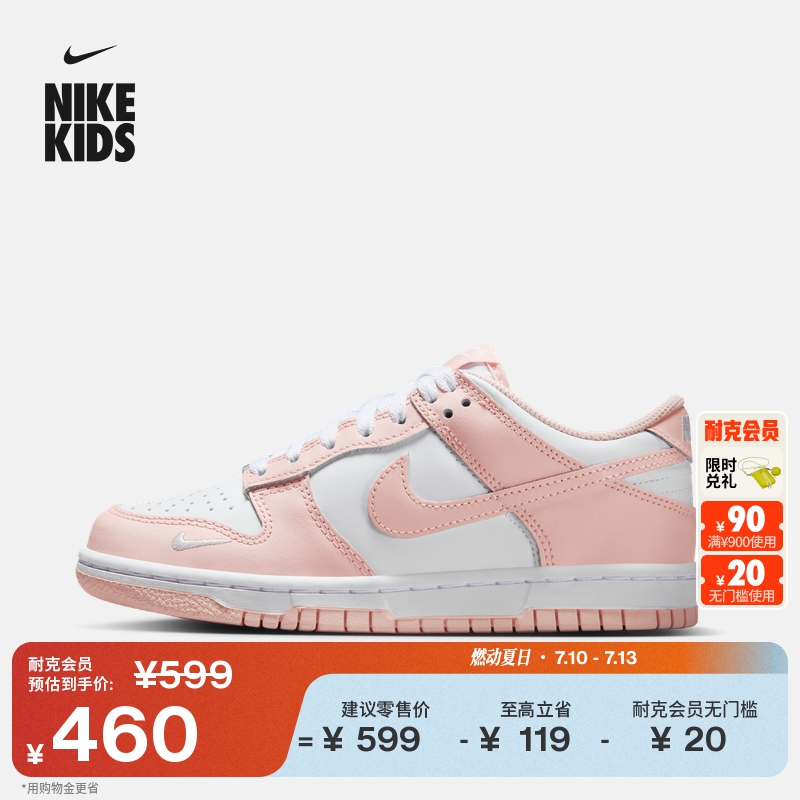 Nike耐克官方男女童DUNK大童运动鞋夏季板鞋胶底低帮轻便IF6172