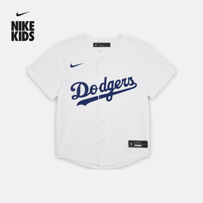 Nike耐克官方男童洛杉矶道奇队MLB JERSEY幼童球衣秋季II5529