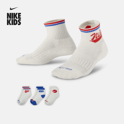 Nike耐克速干幼童运动短袜3双