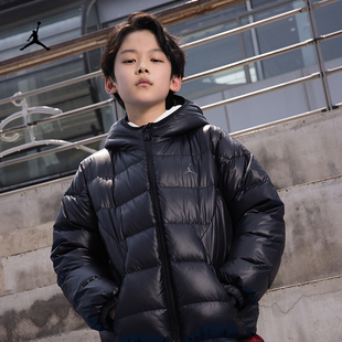 耐克乔丹大童保暖羽绒服夹克冬季新款男童梭织休闲JORDAN IQ9986