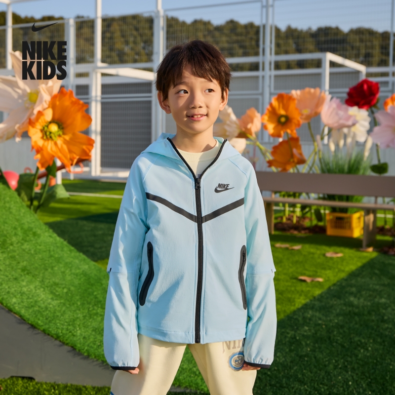 Nike耐克官方男童TECH大童梭织夹克夏季轻盈外套运动耐穿HQ8911