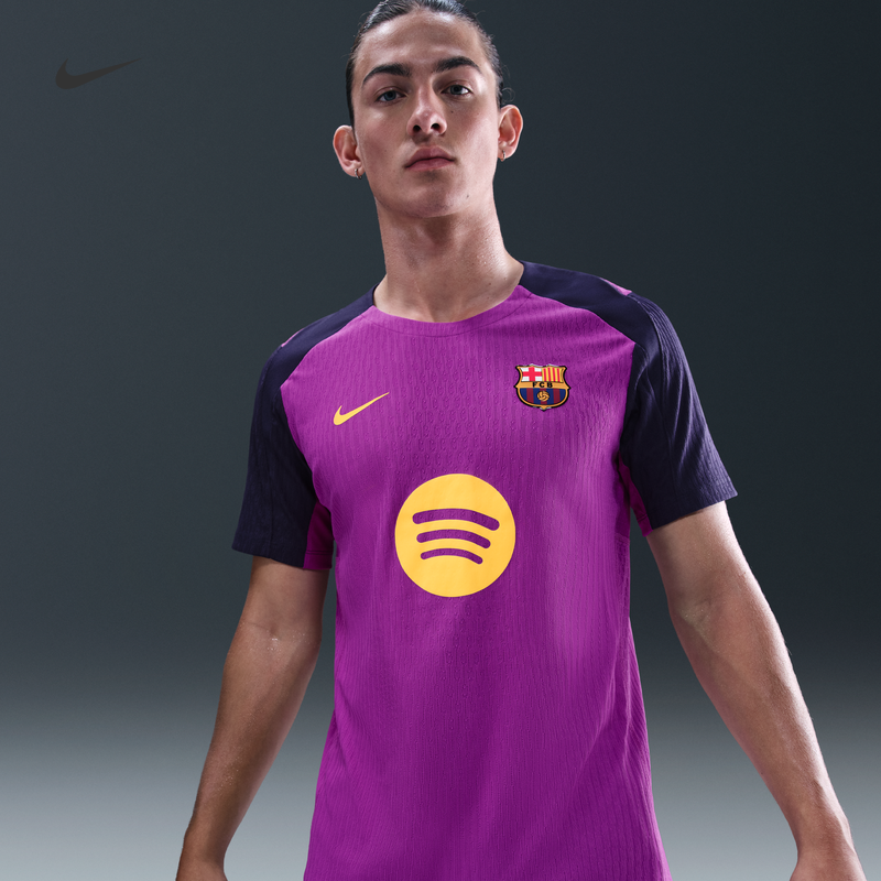 Nike耐克巴萨速干男足球短袖上衣
