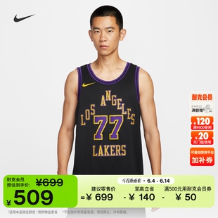 耐克洛杉矶湖人队卢卡·东契奇男子速干球衣夏季NIKE NBA DX8506