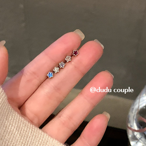 医用钛钢养耳洞耳钉免摘耳骨钉女