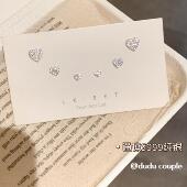 嘟嘟夫妇S999纯银爱心耳钉养耳洞小巧耳蜗钉睡觉免摘超闪耳骨钉女