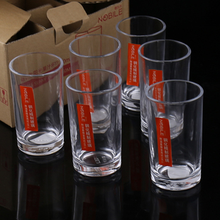 青苹果钢化玻璃杯 耐热啤酒无铅家用餐厅透明直身升 茶水杯玻璃杯