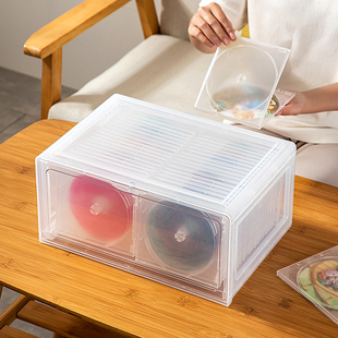 透明防尘CD收纳盒家用DVD收纳碟片光盘漫画唱片专辑整理收纳箱架