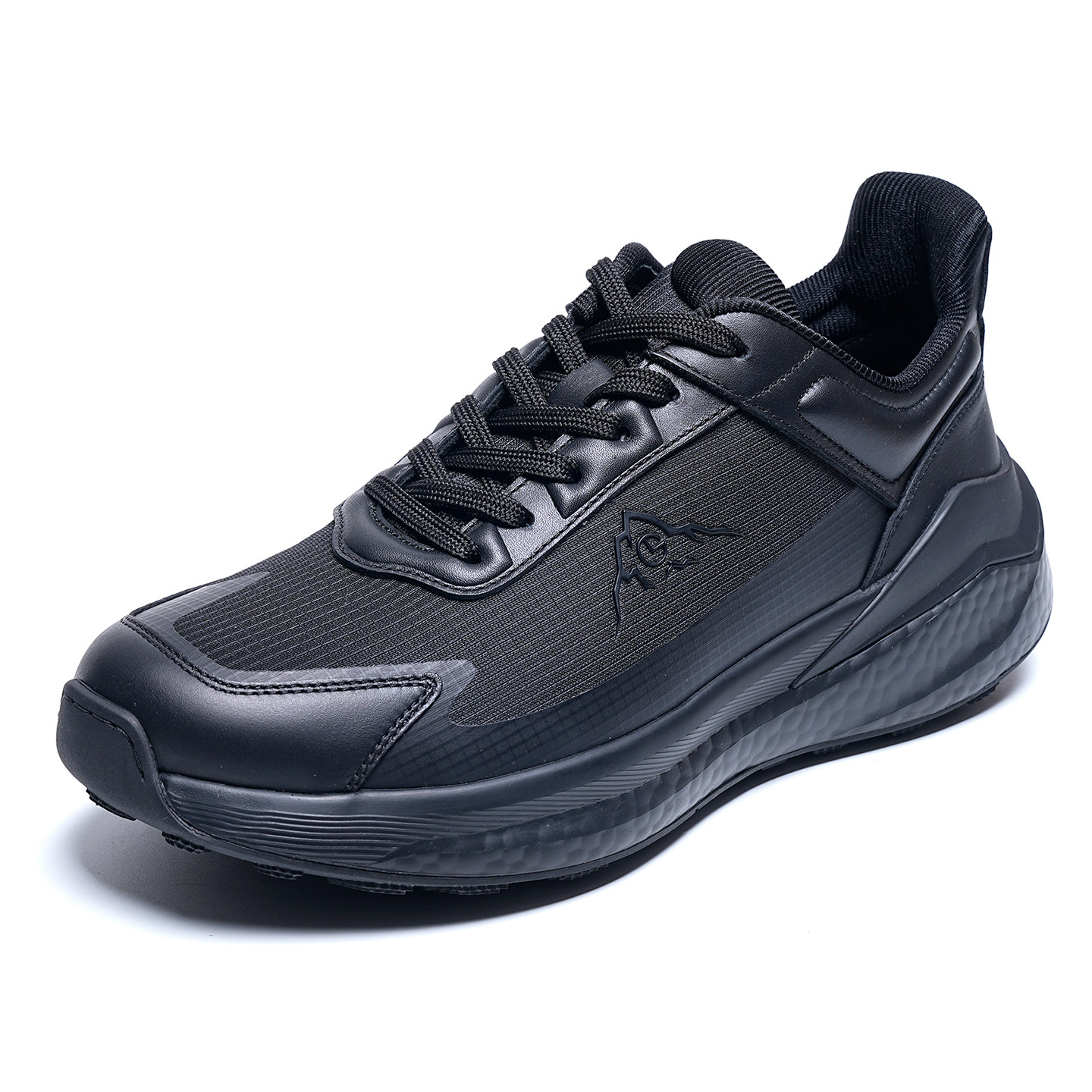 金利来网面厚底运动休闲小黑鞋