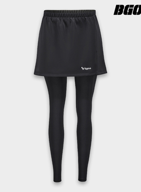 2025韩国秋冬新品BGOVS羽毛球服女款裙裤运动打底羽毛球裤9分裙裤