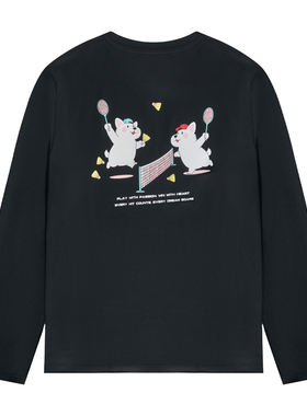 2025韩国春夏新品BGOVS羽毛球服男女同款休闲速干轻薄T恤运动长袖