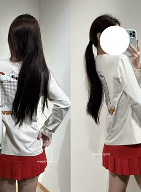 2025秋季新品韩国BGOVS羽毛球服男女同款运动长袖T恤透气速干上衣