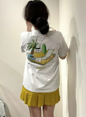 2025韩国春夏新品BGOVS羽毛球服男女同款休闲速干轻薄T恤运动短袖