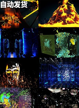 32个3d水珠水滴液体VJloop舞台vj水素材1080p视频素材WaterWorld