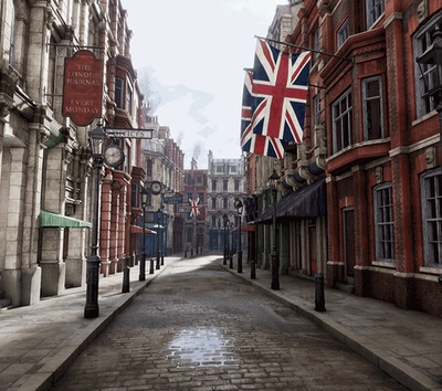 ue5虚幻4 Victorian Street 场景模型 英伦建筑维多利亚街道环境