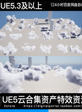 UE5虚幻5高质量云朵体积云雾云彩VolumeCloud Using RayMarching