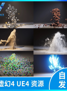 ue5 虚幻5 人物角色消散变身粒子特效Character Body FX Vol. 2