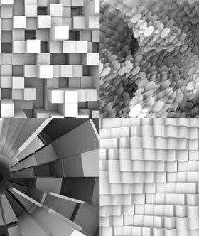 6套3D mapping楼体秀结构建筑投影立体几何循环vj视频素材LED片源