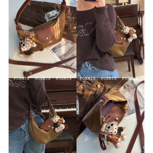 牛津布尼龙饺子包饭盒包单肩腋下包韩女手提便当包斜挎mini枕头包